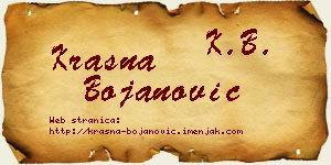Krasna Bojanović vizit kartica
